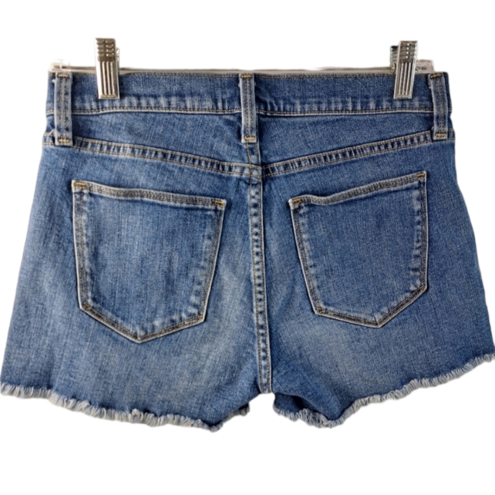Gap 1969 Women's Denim Distressed Blue Shorts Size 27 - Picture 2 of 13